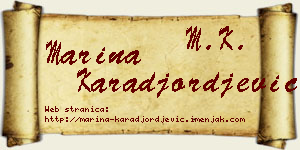 Marina Karađorđević vizit kartica